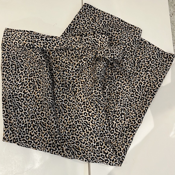 Jcrew 100% Silk Leopard Pants, Wide-leg - Picture 8 of 11